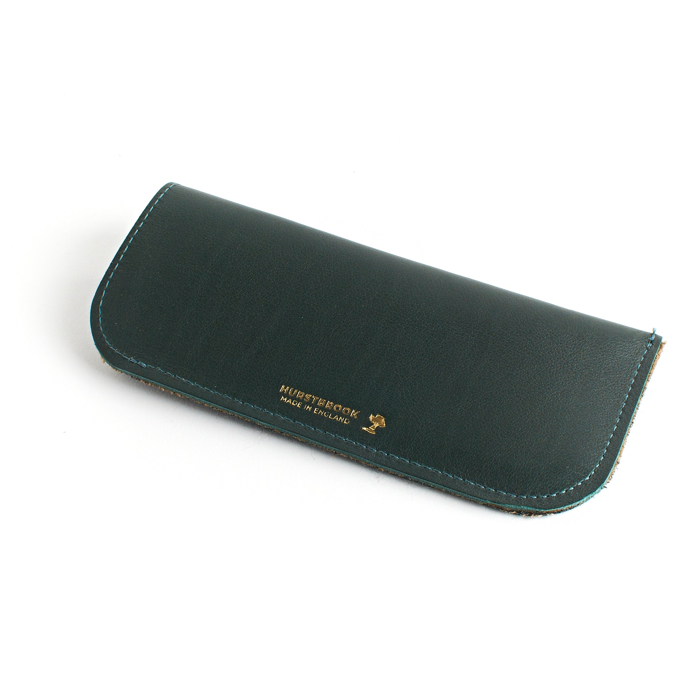 Green Leather Glasses Case 