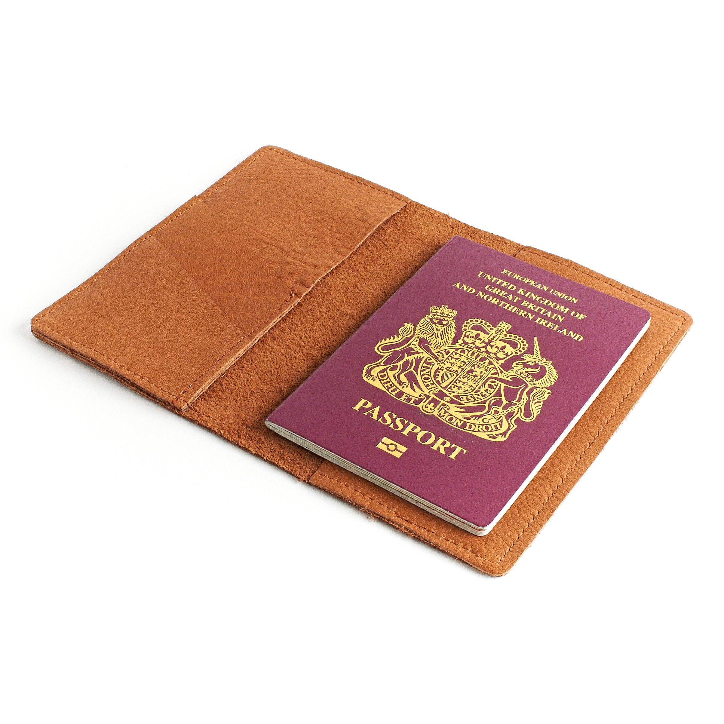 Tan Leather Passport Holder