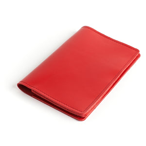 Smooth Red Leather Passport Holder