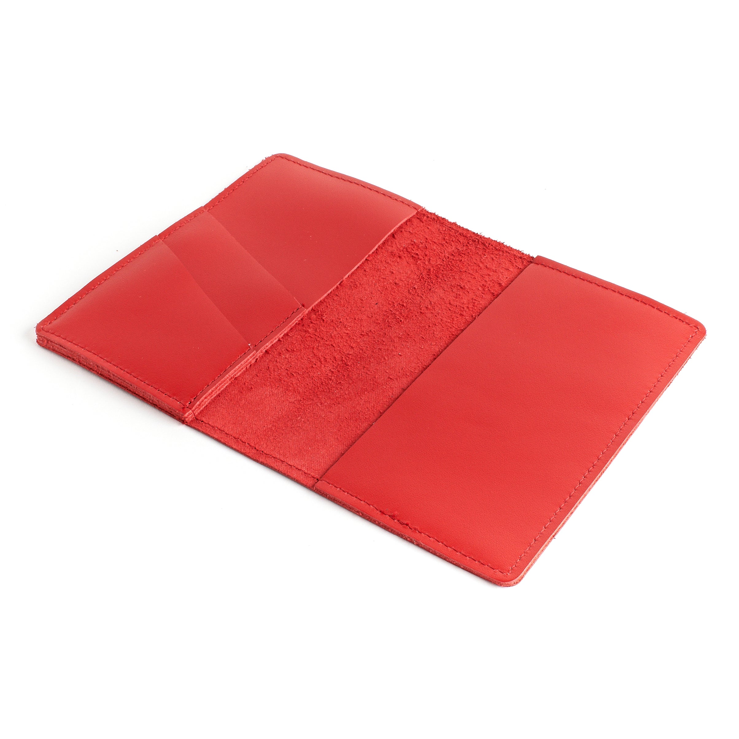 Smooth Red Leather Passport Holder