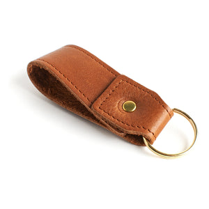Tan Leather Keyring