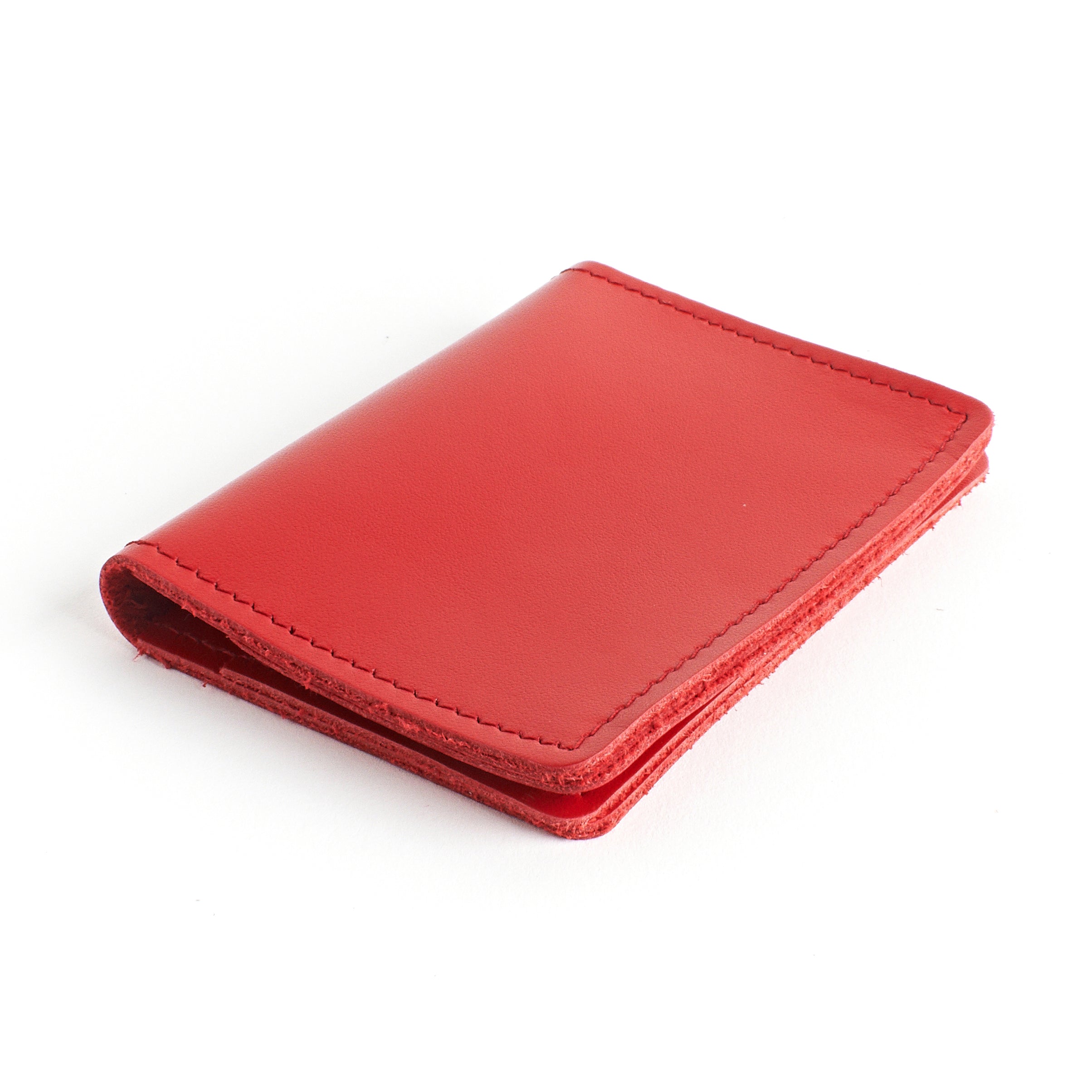 Smooth Red Slim Leather Wallet 