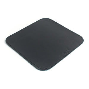 Smooth Black Leather Mouse Mat 